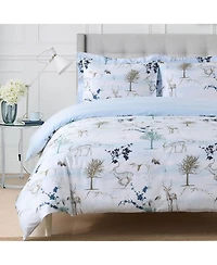 Alpine Snow 100% Cotton Duvet Cover Set, Full/Queen