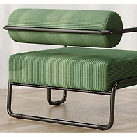 Simplie Fun Living Room Iron Sofa Chair, Lazy Individual Chair, Balcony Leisure Chair (Color: Green)