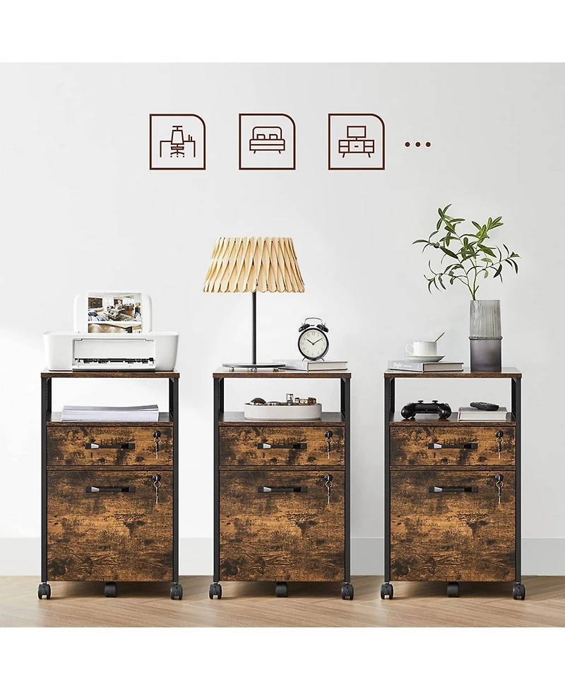 Slickblue Lockable File Cabinet for Secure Document Storage