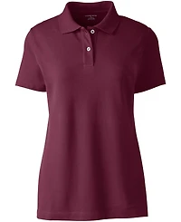 Lands' End Women's Short Sleeve Basic Mesh Polo Shirt