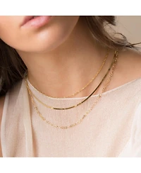 Sterling Silver 18k Gold Plated Celine Chain Necklace