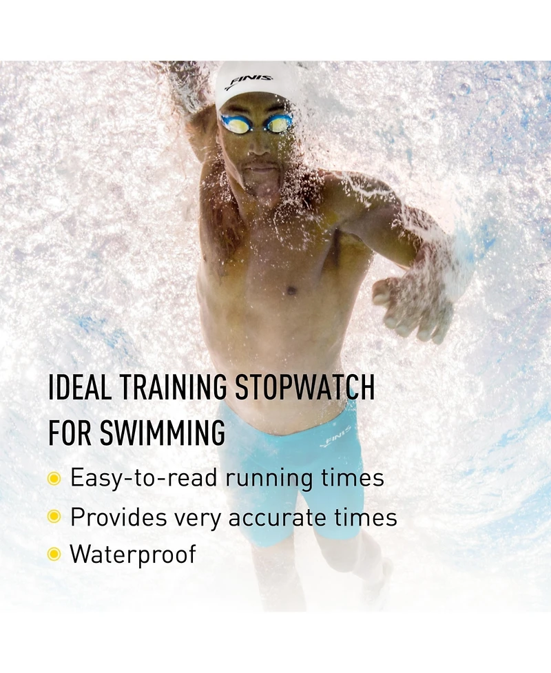 Finis Waterproof Stopwatch - Stopwatch Timer for Coaches and Athletes - Perfect Addition to Swim Gear and Pool Accessories - 3 X 300, Yellow