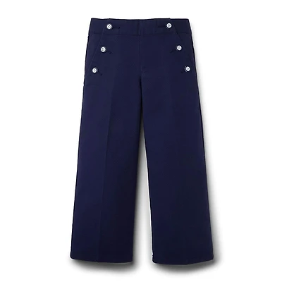 Hope & Henry Baby Girls Pique Sailor Pant