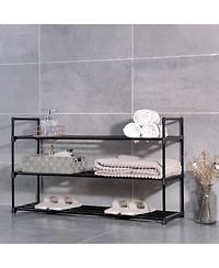 Slickblue 3-Tier Shoe Rack Metal Shoe Tower Shelf Storage Organizer Cabinet Hold up to 15 Pairs Shoes