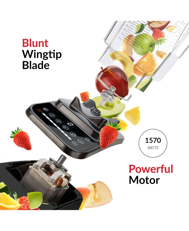 Blendtec Designer Series Blender with 90 oz WildSide+ Jar and 34 oz Go Travel Bottle - Kitchen Blender Bundle - Black
