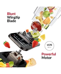 Blendtec Designer Series Blender with 90 oz WildSide+ Jar and 34 oz Go Travel Bottle - Kitchen Blender Bundle - Black
