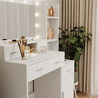 Streamdale Smart mirror dressing table with storage and drawers
