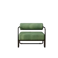 Simplie Fun Living Room Iron Sofa Chair, Lazy Individual Chair, Balcony Leisure Chair (Color: Green)