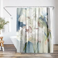 71x74 Floral Shower Curtain - Blissful Peony by Pi Creative Art