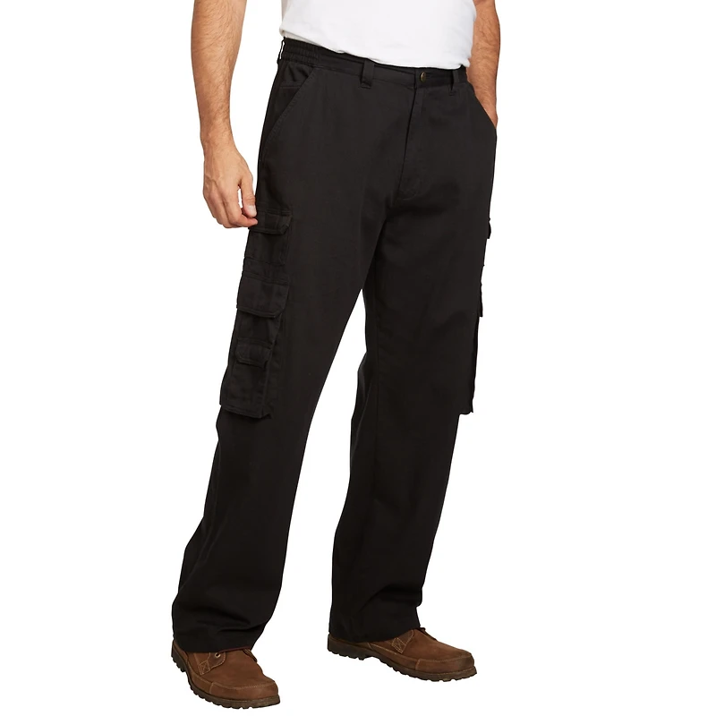 Boulder Creek Big & Tall by KingSize Ranger Side-Elastic Stacked Cargo Pocket Pants