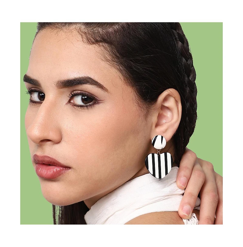Sohi Women's Heart Drop Earrings