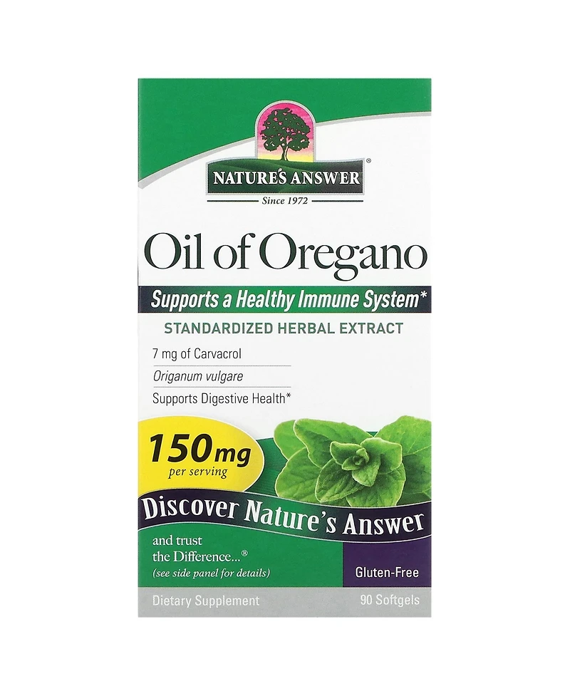 Nature's Answer Oil of Oregano 150 mg - 90 Softgels