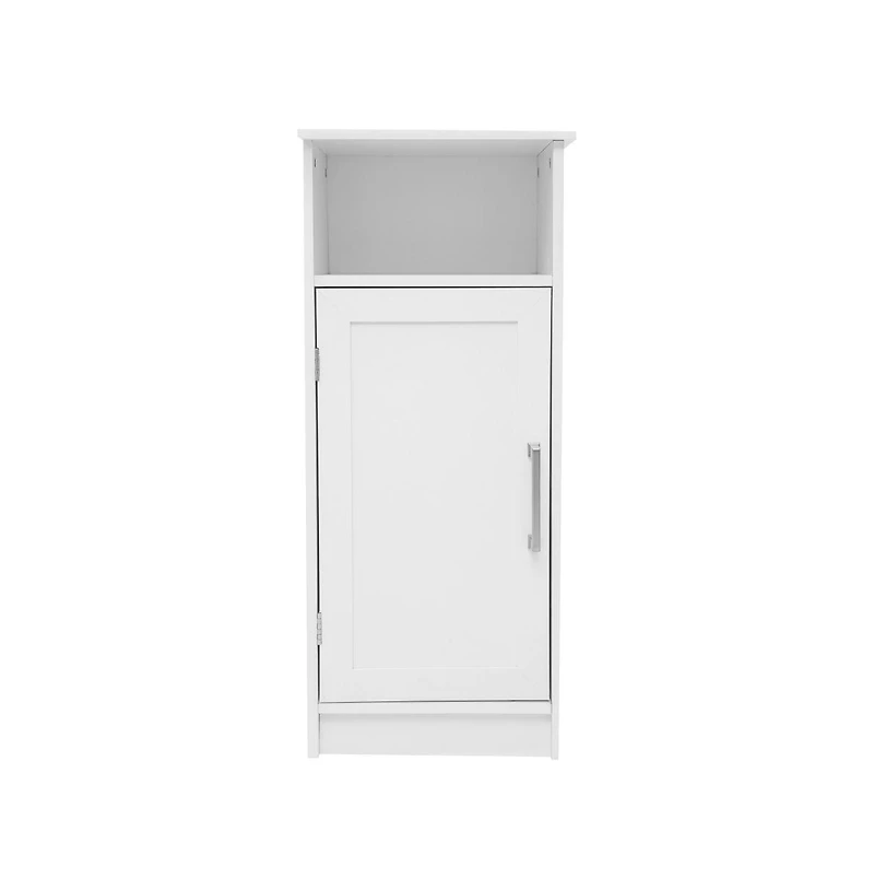 Merrick Lane Vigo Bathroom Storage Cabinet With Adjustable Cabinet Shelf, Upper Open Shelf