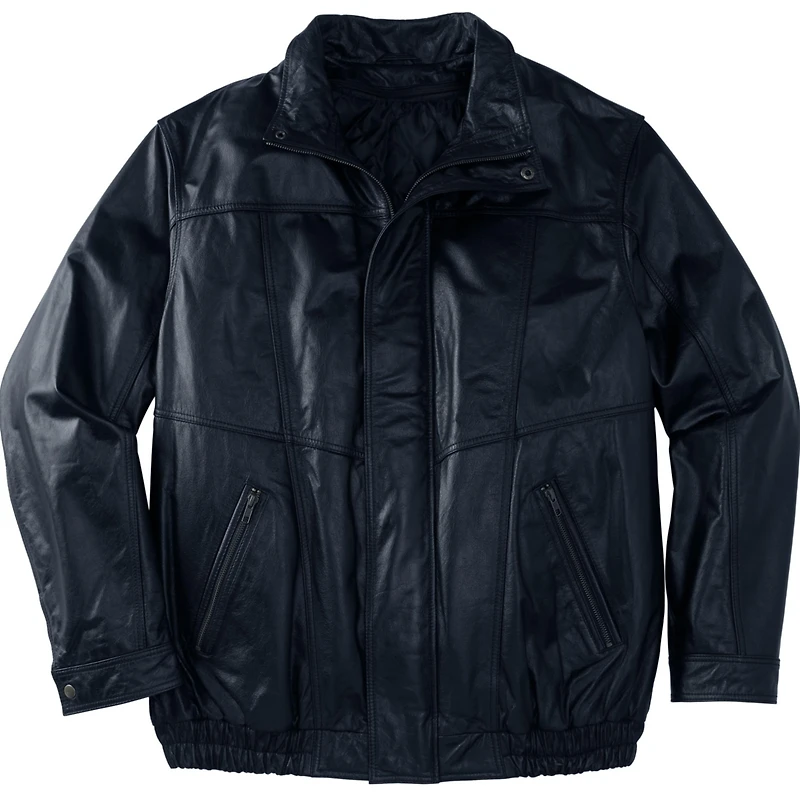 KingSize Big & Tall Leather Bomber Jacket