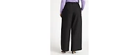 Eloquii Women's Pleat Detail Trouser With Long Belt
