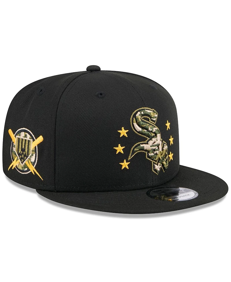 New Era Men's Black Chicago White Sox 2024 Armed Forces Day 9FIFTY Snapback Hat
