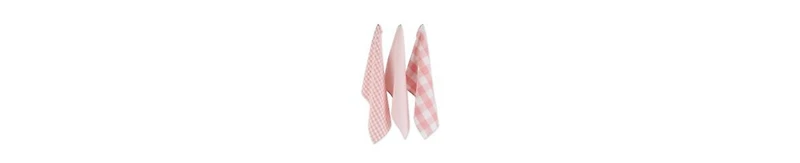 Design Imports Gingham Check Kitchen Collection, Pink, Dishtowel Set