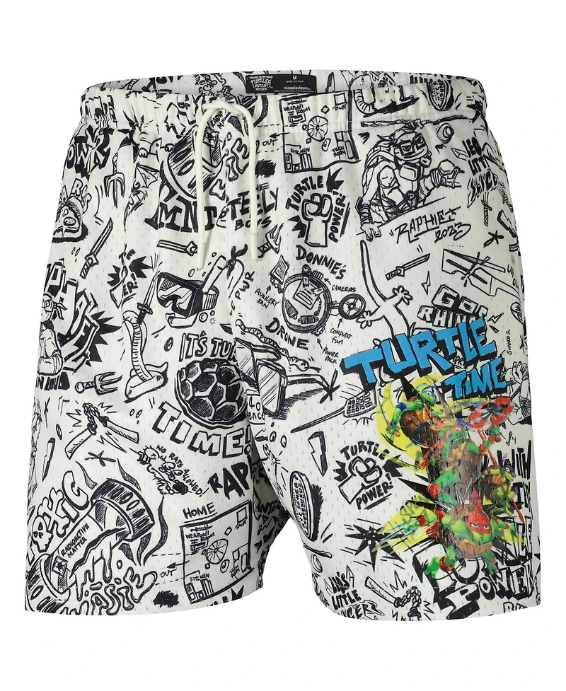 Freeze Max Men's Natural Teenage Mutant Ninja Turtles Turtle Time Mesh Shorts