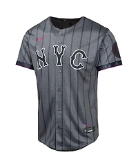 Nike Big Boys and Girls Francisco Alvarez Graphite New York Mets 2024 City Connect Limited Player Jersey