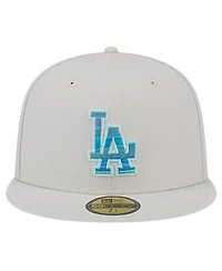 New Era Men's Khaki Los Angeles Dodgers Stone Mist 59FIFTY Fitted Hat