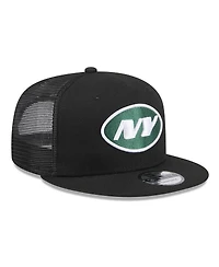 New Era Men's Black New York Jets Shade Trucker 9FIFTY Snapback Hat