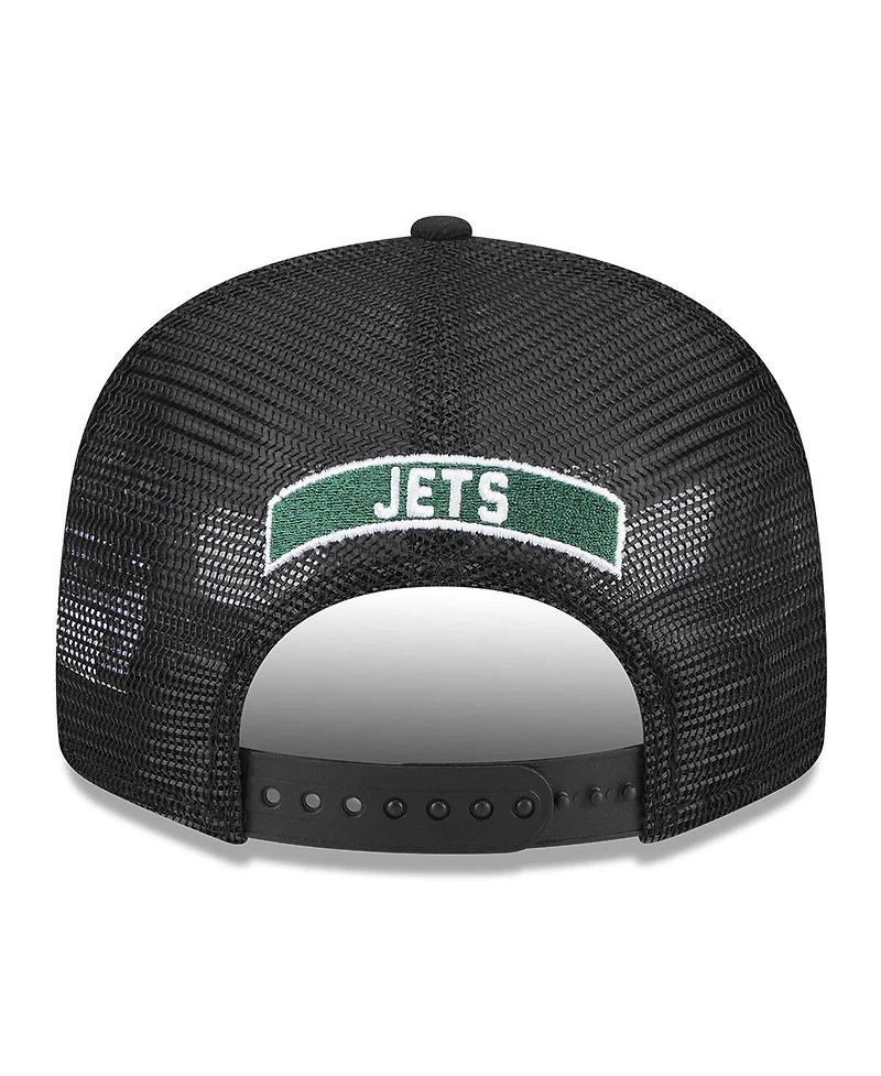 New Era Men's Black New York Jets Shade Trucker 9FIFTY Snapback Hat