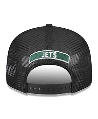 New Era Men's Black New York Jets Shade Trucker 9FIFTY Snapback Hat