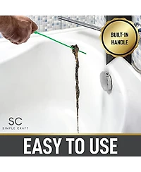 20-Inch Plumbing Snake Drain Clog Remover - 3 Pack