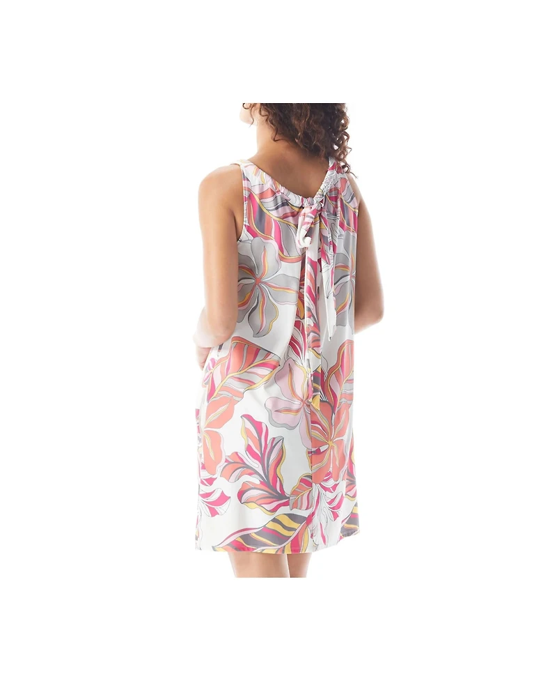 Beach House Style Floral Print Colette Adjustable Tank Dress