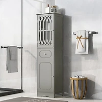 Streamdale Grey Tall Bathroom Storage Cabinet