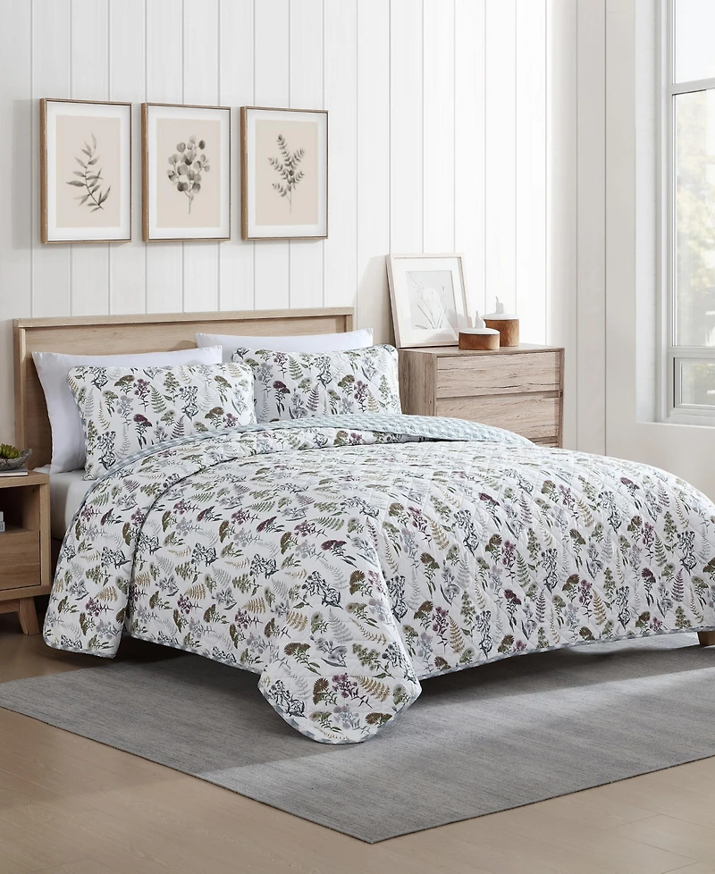 Eddie Bauer Flower Field Reversible 2 Piece Quilt Set, Twin