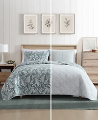 Closeout! Eddie Bauer Fern Garden Reversible 3 Piece Quilt Set