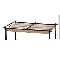 13x10FT Outdoor Patio Retractable Pergola Sun-Shelter Canopy-Khaki Cover