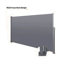138" X 71"Retractable Side Awning, Waterproof & Uv-Resistant, Privacy Screen