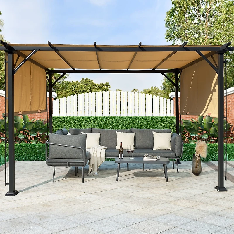 Streamdale 9.5x12FT Retractable Canopy Pergola for Outdoor Spaces