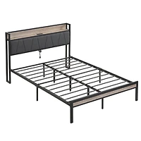 Metal Platform Bed Frame with Storage