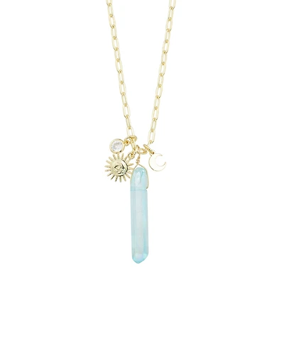Macy's Quartz Sun and Moon Charm Necklace 14k Gold Plated or Silver