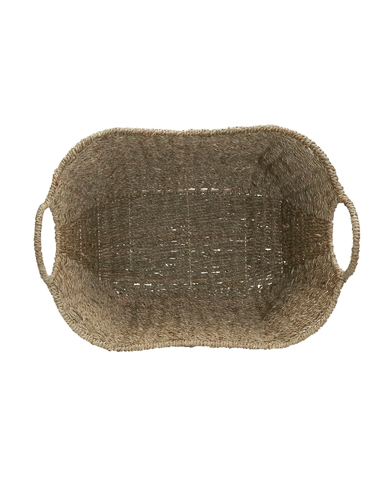 Household Essentials Natural Seagrass Basket with Handles