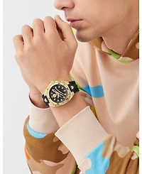 Plein Sport Men's Thunder Force Three Hand Quartz Black Silicone 47MM