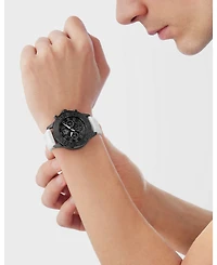 Plein Sport Men's Glam Chrono Chronograph Quartz White Silicone 44MM