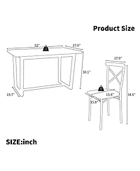 Streamdale Furniture 7-Piece Dining Set for Kitchen and Living Room