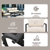 Streamdale Outdoor Steel Sofa Set, Waterproof and Anti-uv