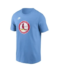 Nike Men's Light Blue St. Louis Cardinals Cooperstown Collection Team Logo T-Shirt