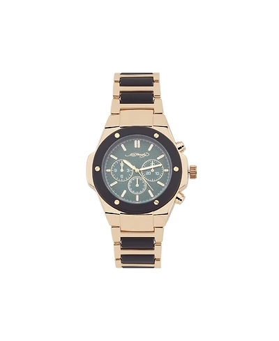 Ed Hardy Men's Brushed Gold-Tone Metal Bracelet Watch 52mm