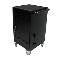 Streamdale Furniture Mobile Charging Cart And Cabinet For Tablets Laptops 30-Device With Combination Lock-Black
