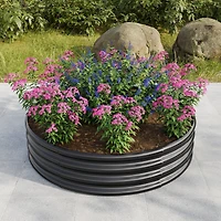 Streamdale 47.24x11.4" Tall Round Metal Garden Bed for Vegetables and Flowers