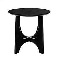 Streamdale Furniture 25" Round End Table, Wooden Side Table, Nightstand For Bedroom, Living Room, Reception Room