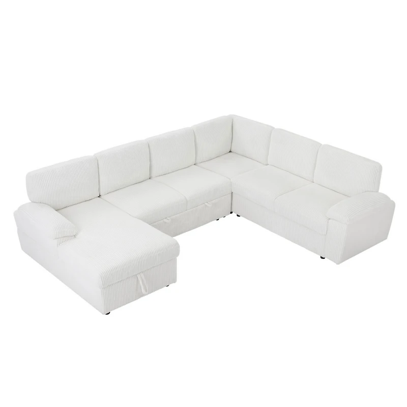 Streamdale Furniture Modular Sectional Sleeper Sofa with free L/U shape
