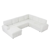 Streamdale Furniture Modular Sectional Sleeper Sofa with free L/U shape