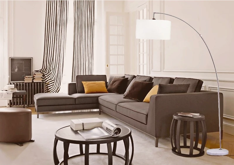 Streamdale 78" Silver Arch Floor Lamp With Kd Shade with Double Box (1 Piece)